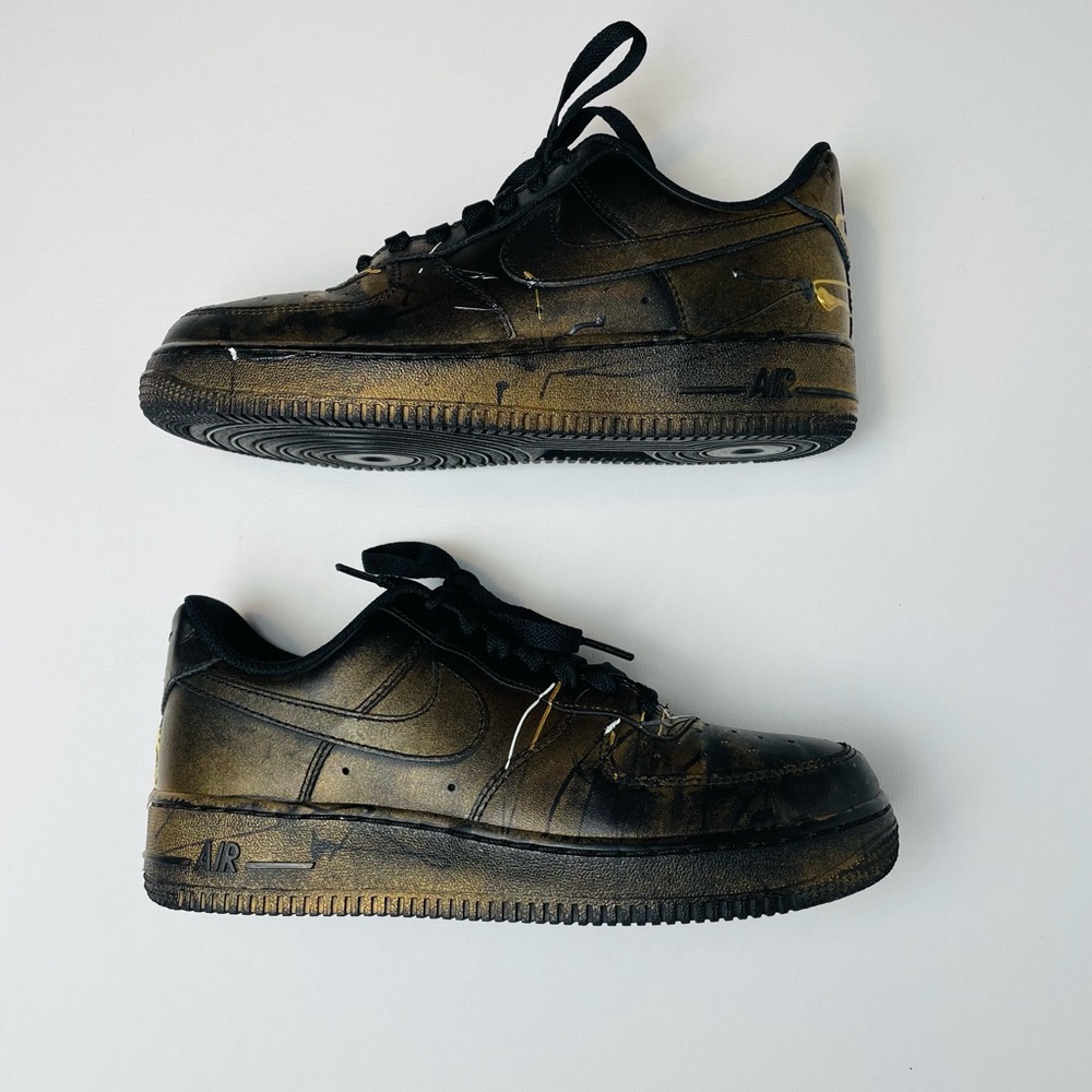 Nike Women's Air Force 1 Classic Low Top Lace Up Custom Shoes Size 8